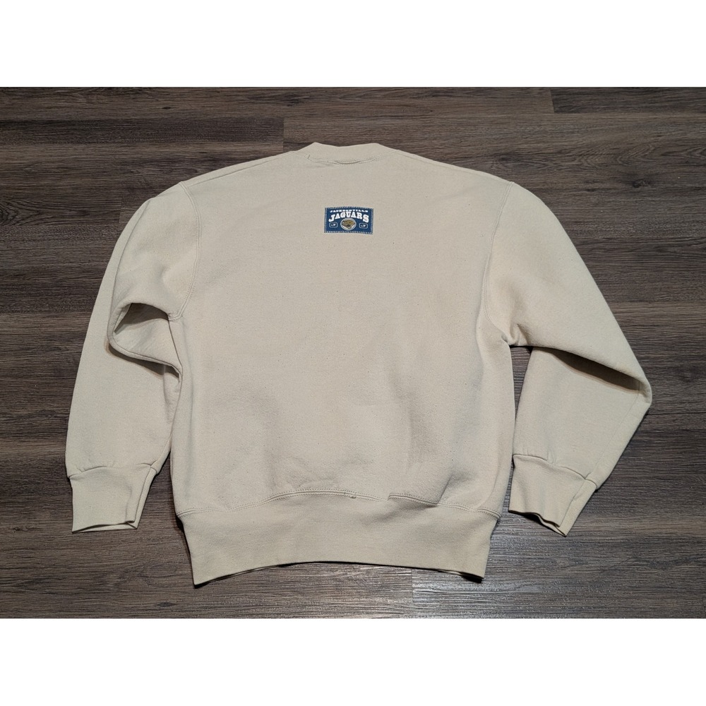 VTG Jacksonville Jaguars NFL Pro Player Sweatshirt Medium Beige 1997 READ - Picture 6 of 8